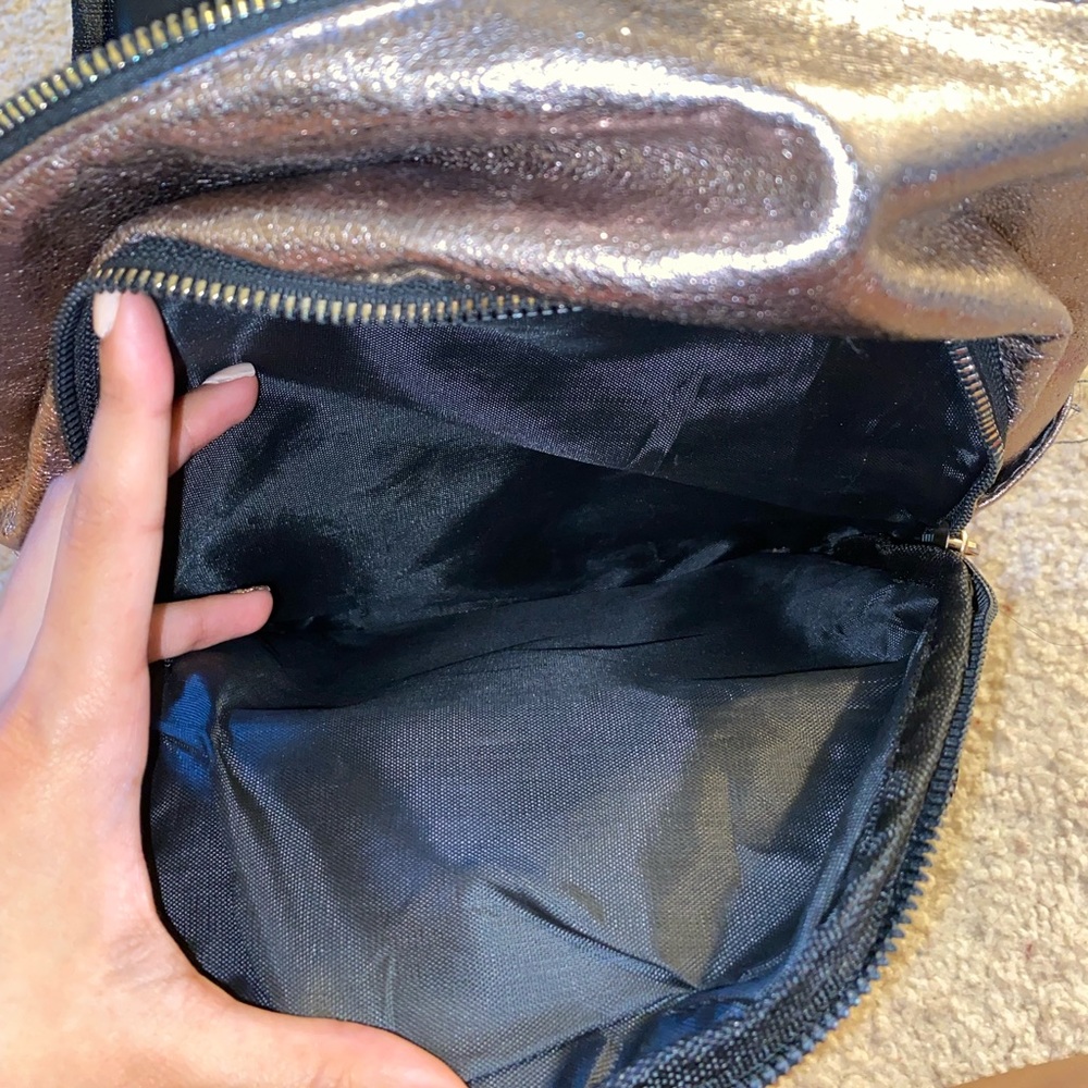 Silver/ Metallic Mini Backpack - Picture 6 of 7